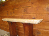 Log Boat Shape Fireplace Mantel