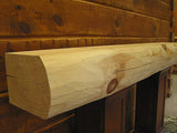 Log Round Face Fireplace Mantel