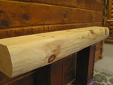 Log Round Face Fireplace Mantel