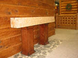 Heavy Timber Fireplace Mantel - Hewn Face